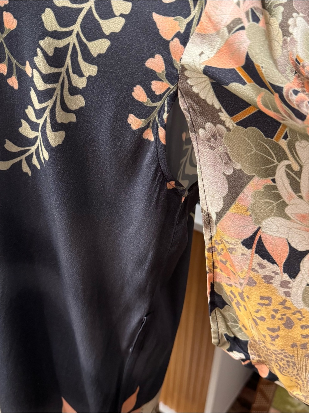 Spell Floral Fringe Mini Dress in Navy, Peach, Cream - Picture 10 of 14